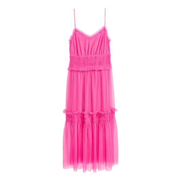 H&M Pink Ruffle Midi Dress - Picture 3 of 12